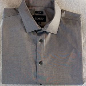 Kenneth Cole Awareness Long-Sleeve Shirt, 17half 36/37, Grey.